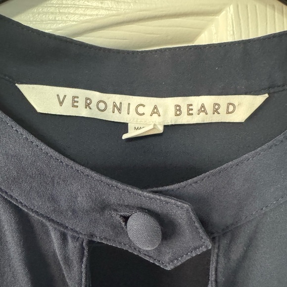 Veronica Beard Navy Silk Sleeveless Tank Top Size 12 - Picture 5 of 7